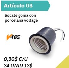 Socate goma con porcelana voltag